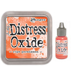 Tim Holtz Distress Ripe Persimmon Oxide Ink Pad And Reinker Bundle Ranger