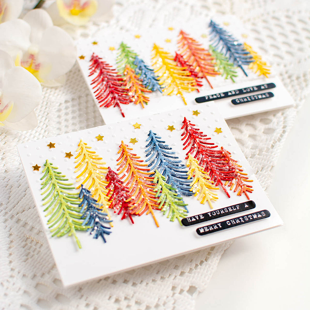 Tim Holtz Distress Rock Candy Chunky Special Edition Ranger tdr92681 Rainbow Bottle Brush Trees | color-code:ALT06