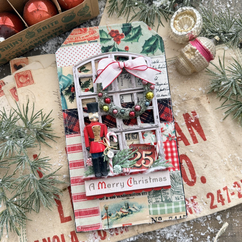 Tim Holtz Distress Rock Candy Clear Special Edition Ranger tdr92698 Merry Christmas Tag | color-code:ALT14