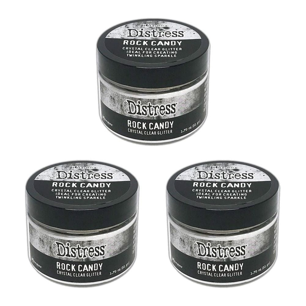 Tim Holtz Distress Rock Candy Crystal Clear Glitter Bundle Of 3 Ranger