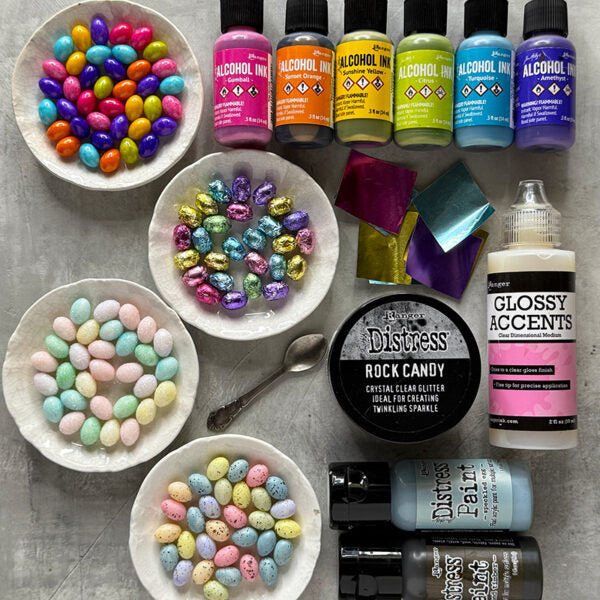 Tim Holtz Distress Rock Candy Crystal Clear Glitter Ranger tdr35879 Easter and Spring Ideas | color-code:ALT12