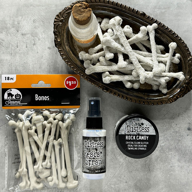 Tim Holtz Distress Rock Candy Crystal Clear Glitter Ranger tdr35879 Halloween Glitter Bones | color-code:ALT102