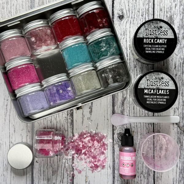 Tim Holtz Distress Rock Candy Special Edition Jars And Mixing Cups Bundle Example