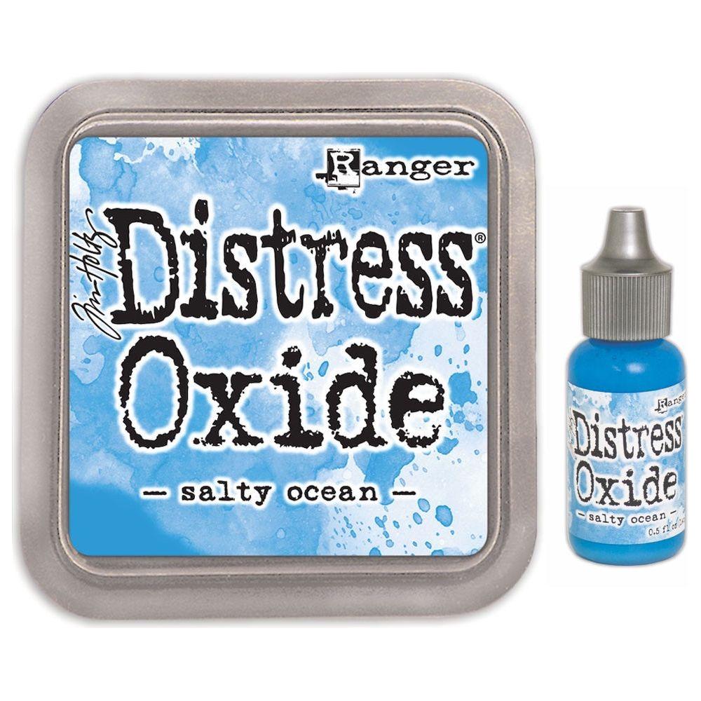 Tim Holtz Distress Salty Ocean Oxide Ink Pad And Reinker Bundle Ranger