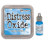 Tim Holtz Distress Salty Ocean Oxide Ink Pad And Reinker Bundle Ranger