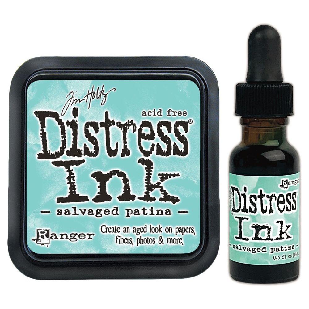 Tim Holtz Distress Salvaged Patina Ink Pad And Reinker Bundle Ranger