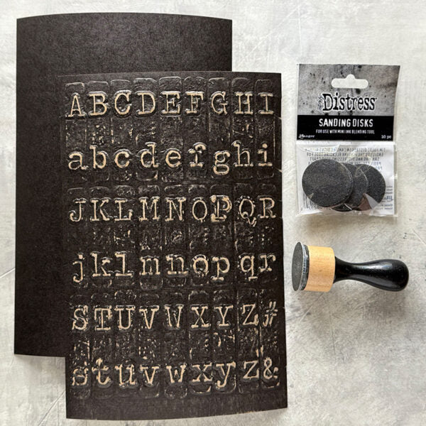 Tim Holtz Distress Sanding Disks Ranger tda82170 Typewrighter Project | color-code:ALT05
