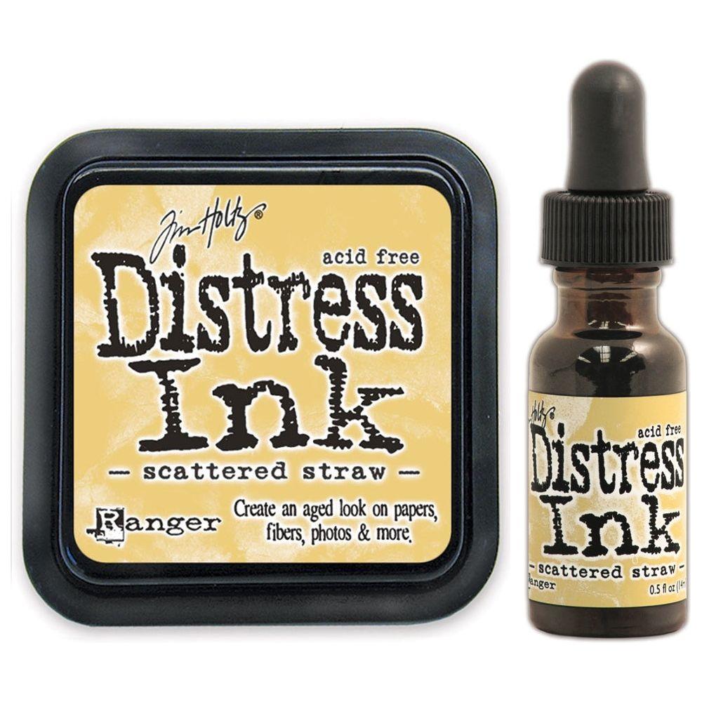 Tim Holtz Distress Scattered Straw Ink Pad And Reinker Bundle Ranger