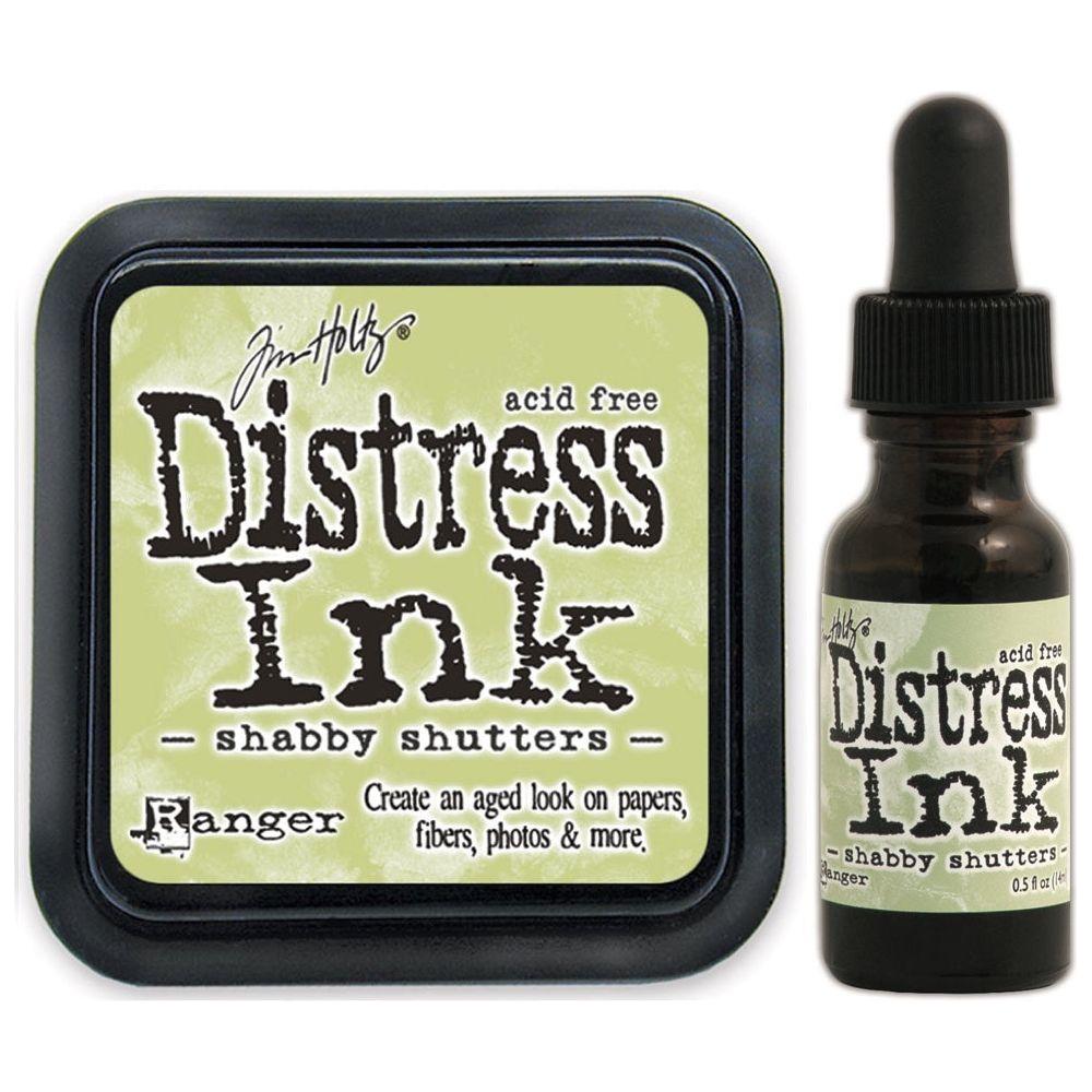 Tim Holtz Distress Shabby Shutters Ink Pad And Reinker Bundle Ranger