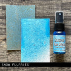 Tim Holtz Distress Snow Flurries Mica Stain Ranger tsh87397 Swatches And Bottle
