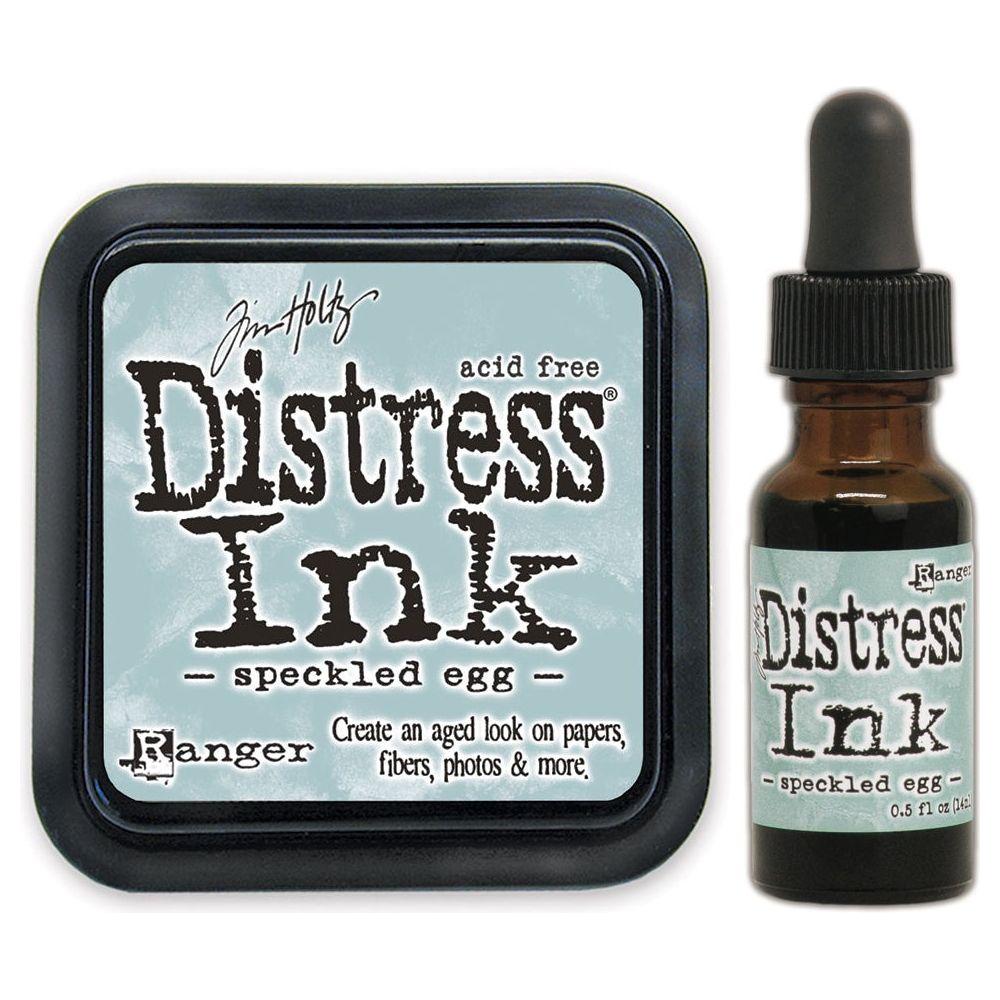 Tim Holtz Distress Speckled Egg Ink Pad And Reinker Bundle Ranger