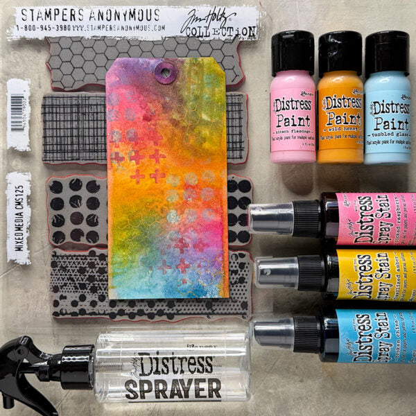 Tim Holtz Distress Spray Stain Broken China Ranger TSS42174 Colorful Tag Technique | color-code:ALT02