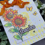 Tim Holtz Distress Spray Stain Fired Brick Ranger TSS42280 Sunflower Card | color-code:ALT03