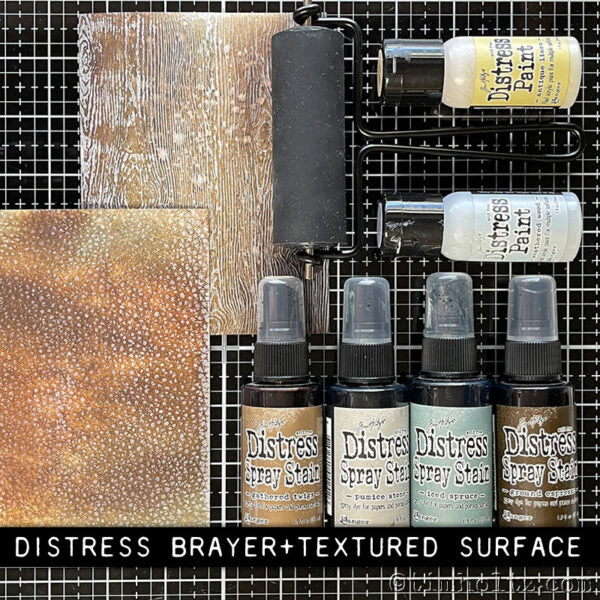 Tim Holtz Distress Spray Stain Gathered Twigs Ranger TSS42310 Brayer And Foam Techniques | color-code:ALT09