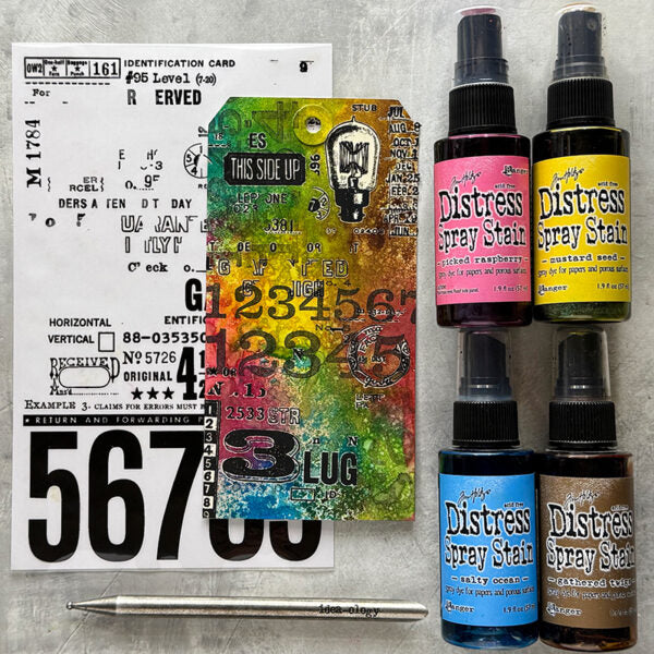 Tim Holtz Distress Spray Stain Picked Raspberry Ranger TSS42396 Vibrant Tags | color-code:ALT11