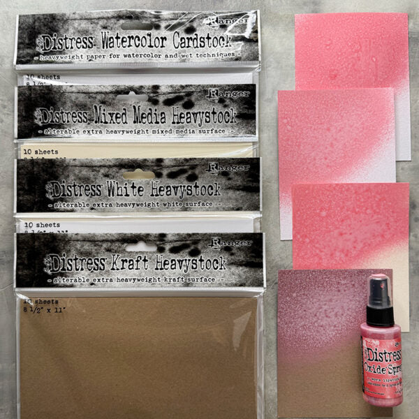 Tim Holtz Distress Spray Stain Worn Lipstick Ranger TSS42631 Swatch Samples | color-code:ALT02