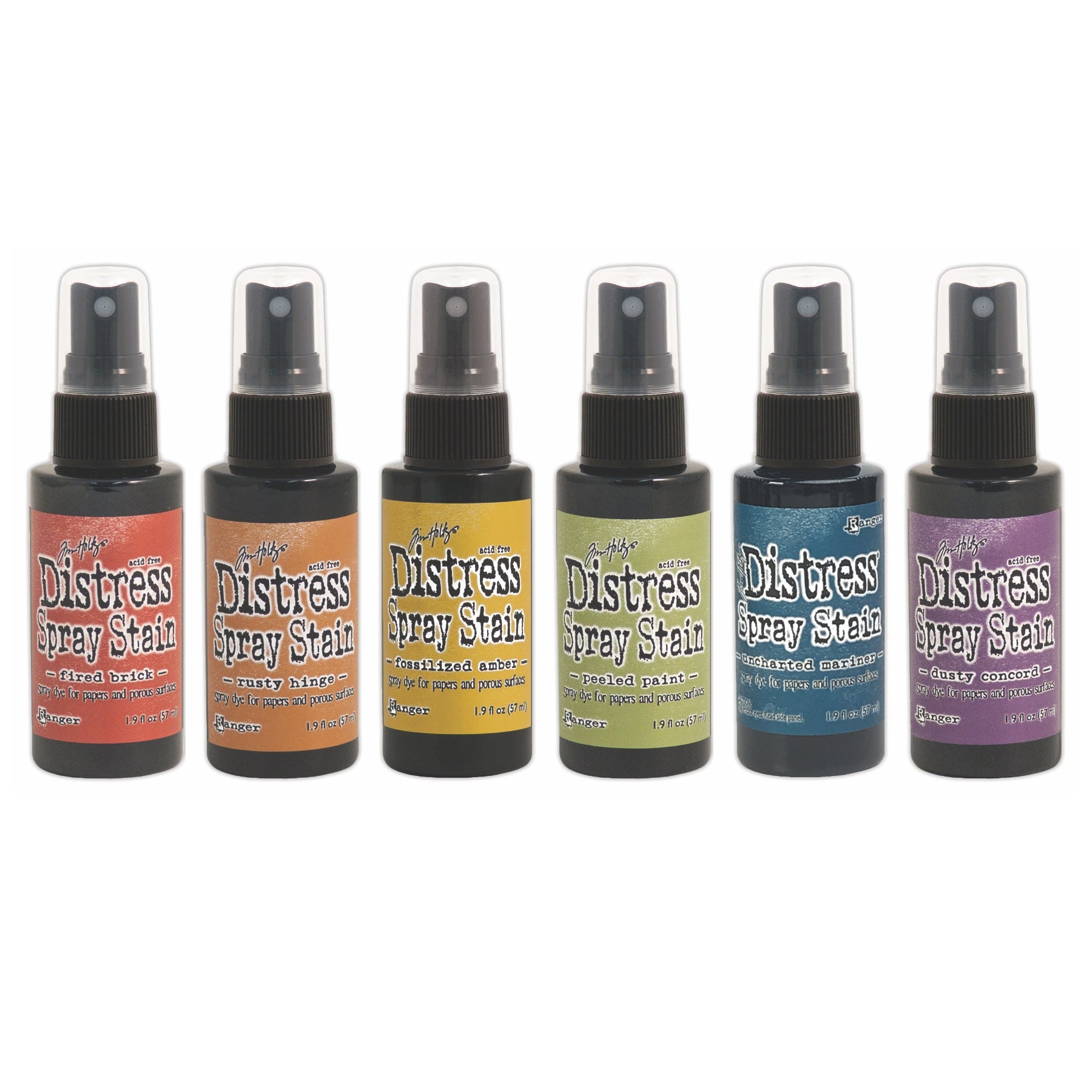 Tim Holtz Distress Spray Stains Bold Rainbow Bundle Of 6