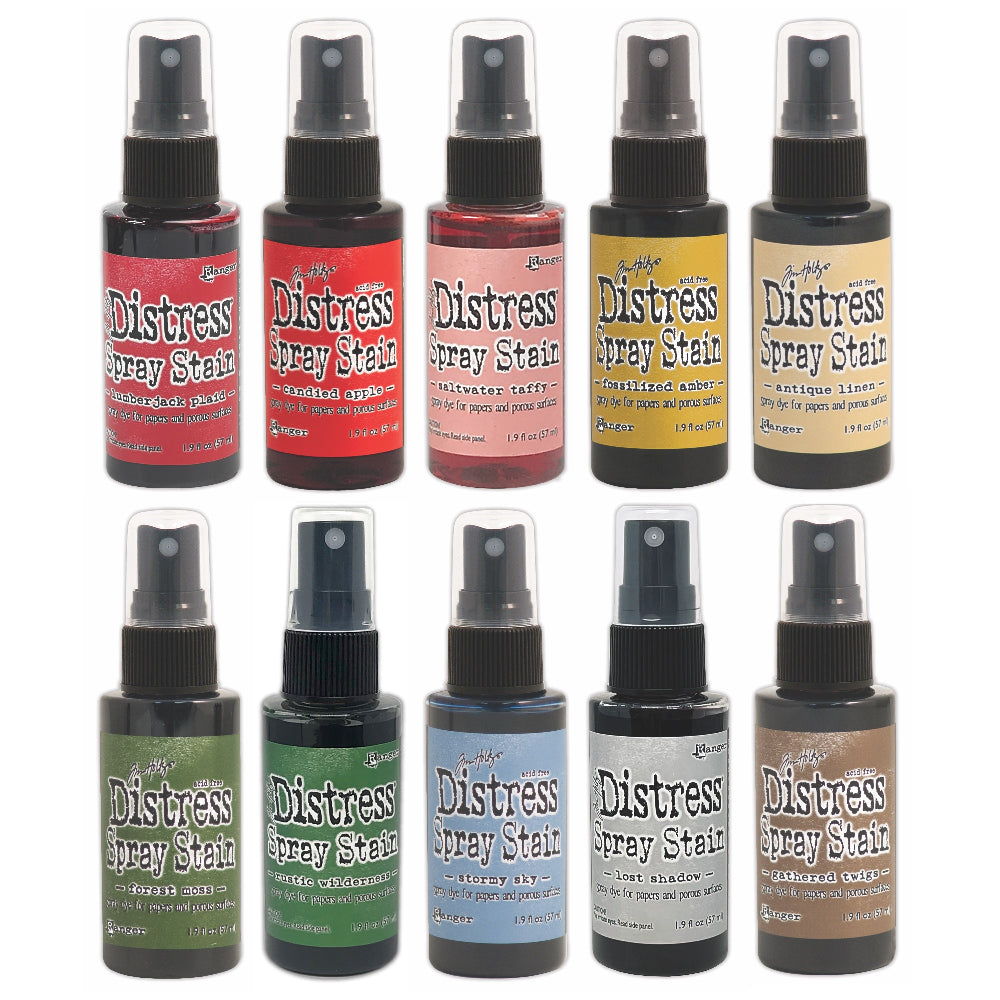 Tim Holtz Distress Spray Stains Nostalgic Holiday Bundle of 10