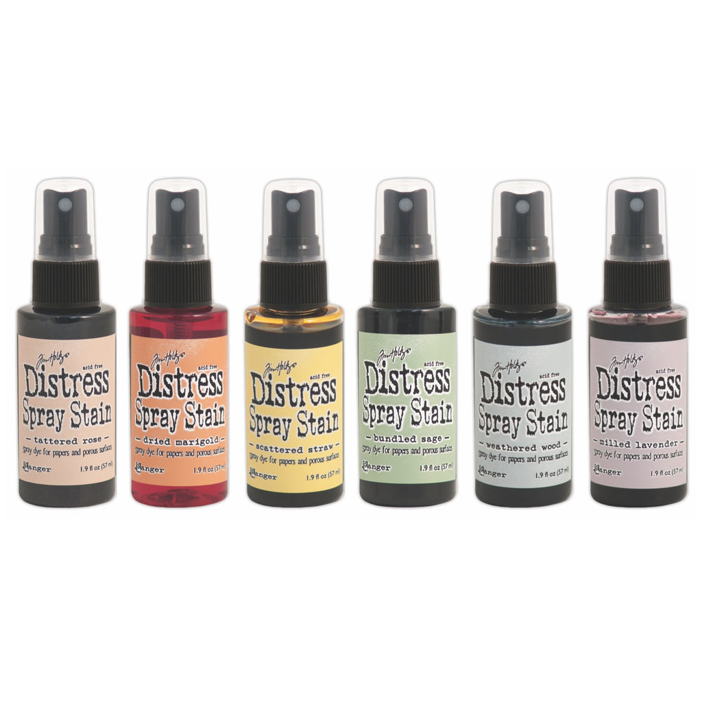 Tim Holtz Distress Spray Stains Pastel Rainbow Bundle Of 6