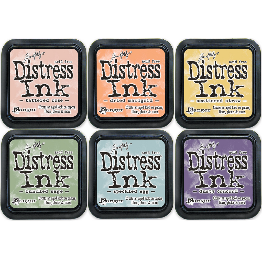 Tim Holtz Distress Springtime Ink Pad Bundle Of 6