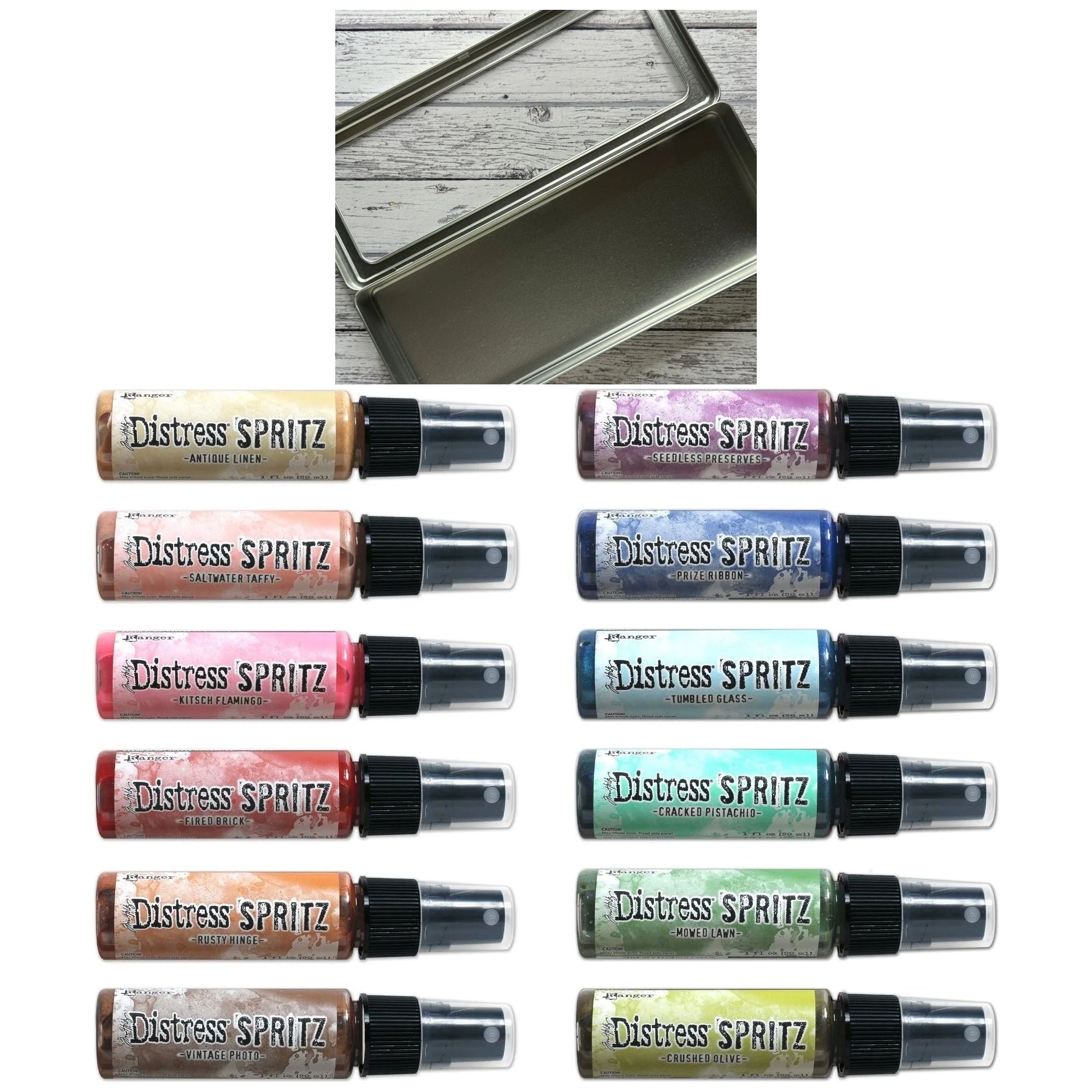 Tim Holtz Distress Spritz And Storage Tin Bundle 2