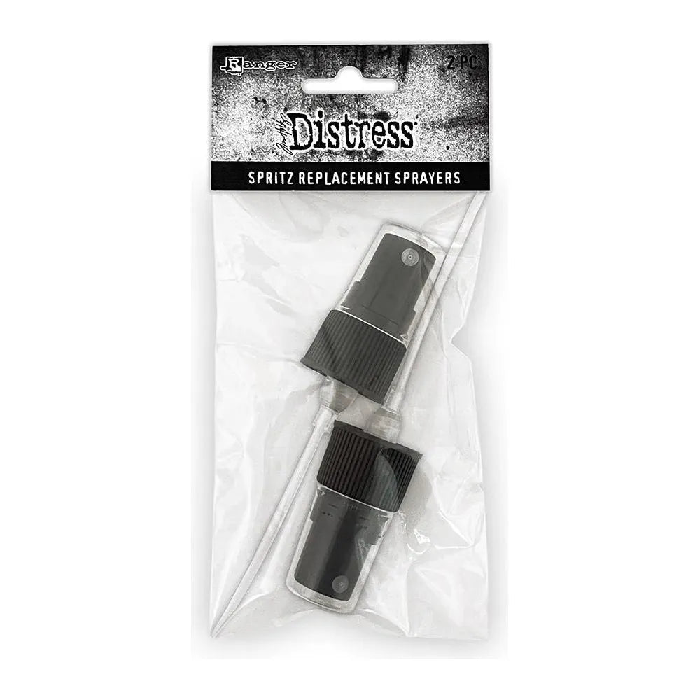 Tim Holtz Distress Spritz Replacement Sprayer Bundle of 12 close up of one pack of two
