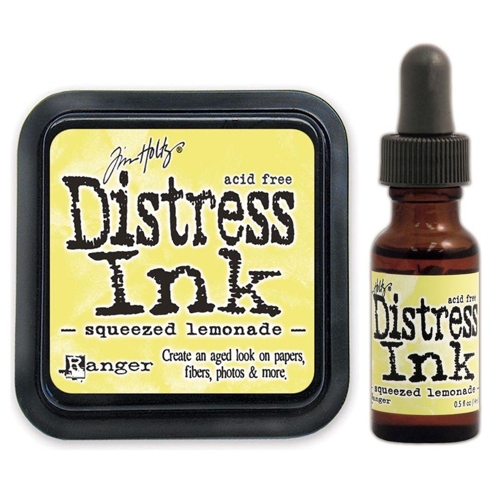 Tim Holtz Distress Squeezed Lemonade Ink Pad And Reinker Bundle Ranger