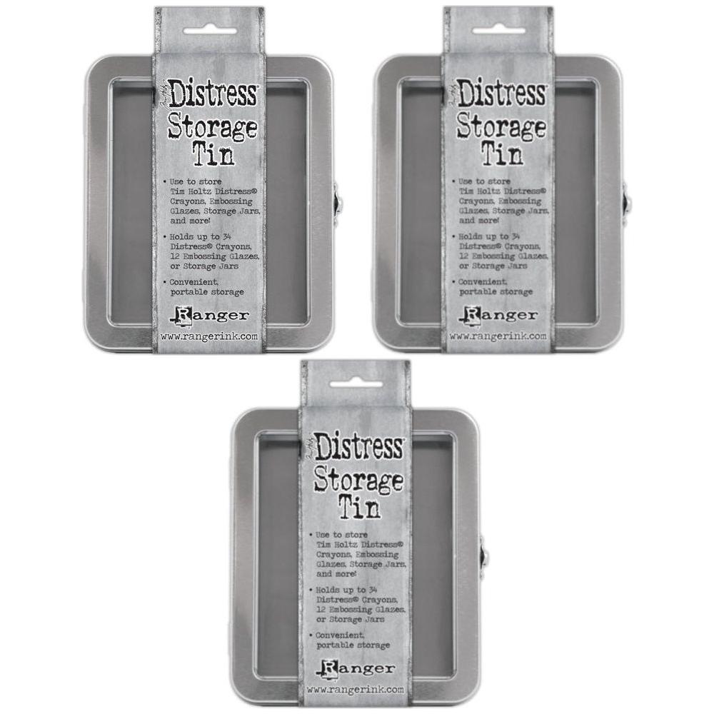 Tim Holtz Distress Storage Tin Fits Crayons Pencils And More Bundle Of 3