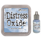 Tim Holtz Distress Stormy Sky Oxide Ink Pad And Reinker Bundle Ranger