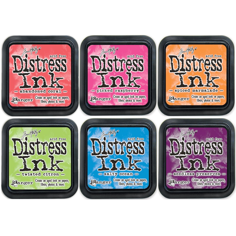 Tim Holtz Distress Summertime Ink Pad Bundle Of 6