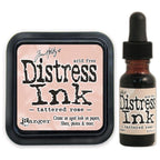 Tim Holtz Distress Tattered Rose Ink Pad And Reinker Bundle Ranger
