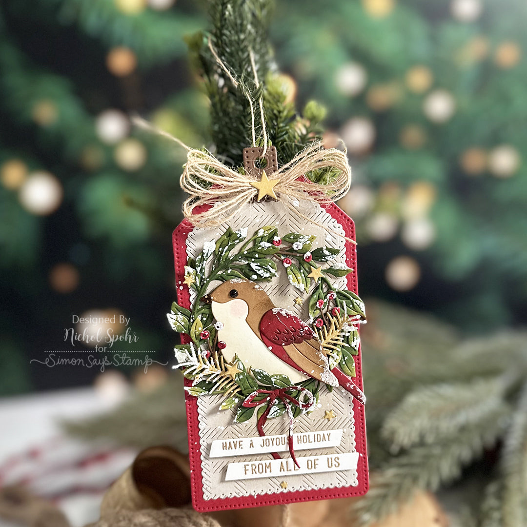 Tim Holtz Distress Texture Paste Opaque Ranger tda71297 Christmas Gift Tag | color-code:ALT41