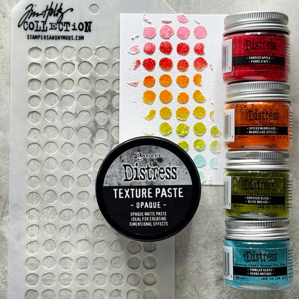 Tim Holtz Distress Texture Paste Opaque Ranger tda71297 Dots Background | color-code:ALT33