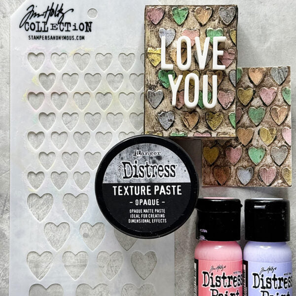 Tim Holtz Distress Texture Paste Opaque Ranger tda71297 Textures Tutorial | color-code:ALT34