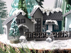 Tim Holtz Distress Texture Paste Pearlescent Ranger tda96382 Merry Christmas Dwellings Village by Shari Carroll Snowy Trees