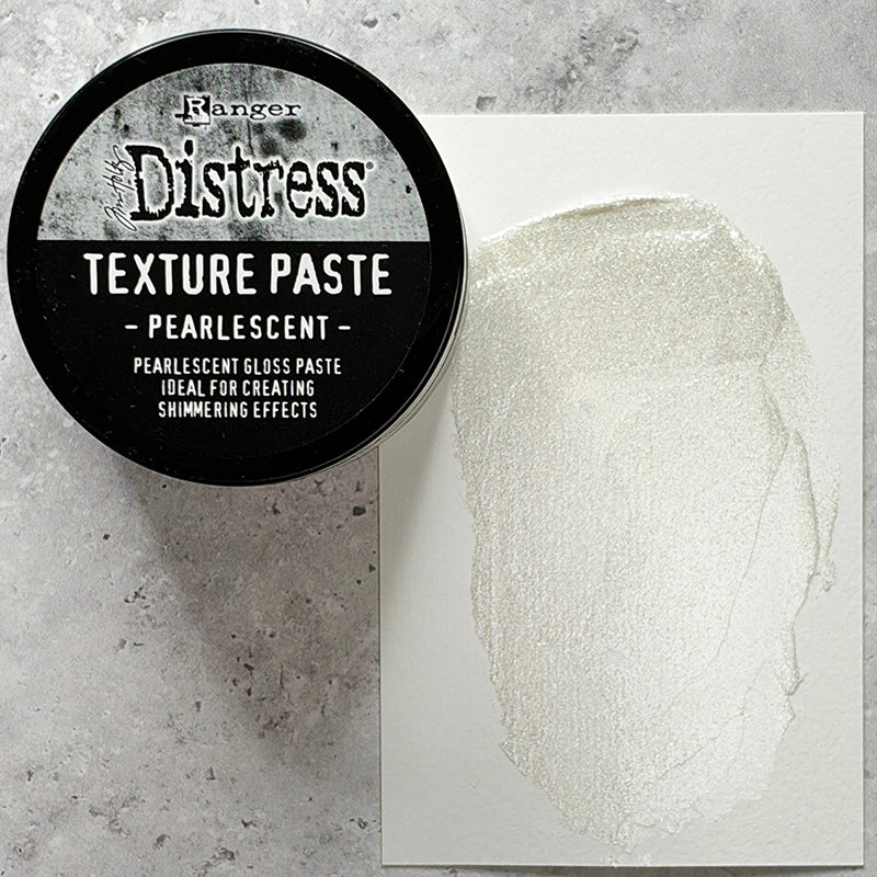 Tim Holtz Distress Texture Paste Pearlescent Ranger tda96382 Swatch