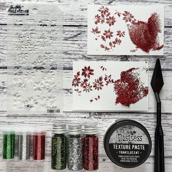 Tim Holtz Distress Texture Paste Translucent Ranger tda79668 Christmas Floral Backgrounds | color-code:ALT13