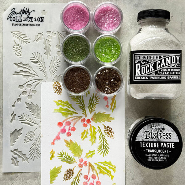 Tim Holtz Distress Texture Paste Translucent Ranger tda79668 Festive Backgrounds | color-code:ALT23