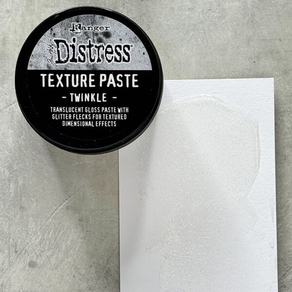 Tim Holtz Distress Texture Paste Twinkle And Distress Snowflakes Bundle Texture Swatch | color-code:ALT02