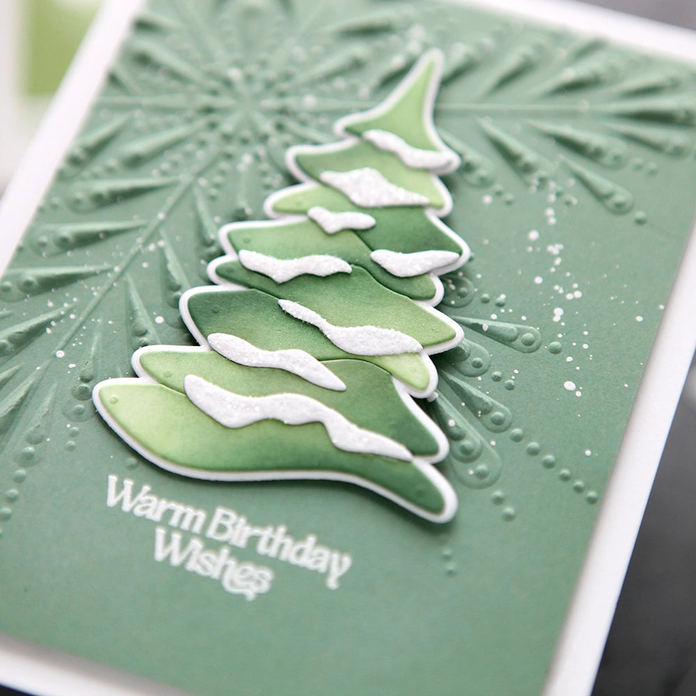 Tim Holtz Distress Texture Paste Twinkle Ranger tda91974 Snowy Tree Card | color-code:ALT06