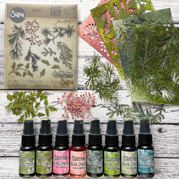 *Tim Holtz Distress Tree Lot Mica Stain Ranger tsh87434 Holiday Decor Ideas | color-code:ALT05