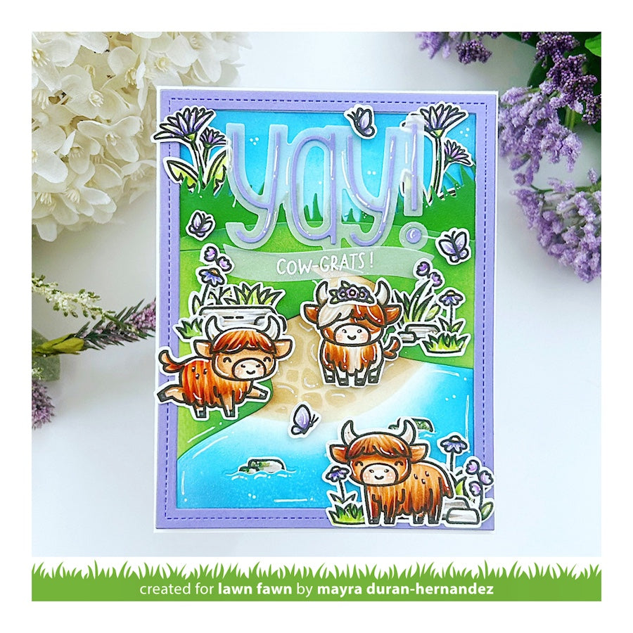 Tim Holtz Distress Tumbled Glass Oxide Ink Pad And Reinker Bundle Ranger Highland Cows Card | color-code:ALT06