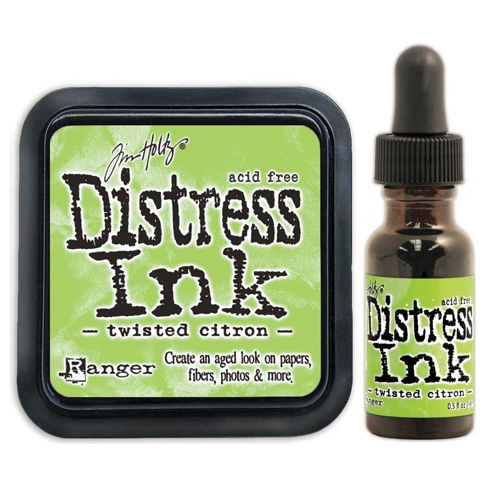 Tim Holtz Distress Twisted Citron Ink Pad And Reinker Bundle Ranger