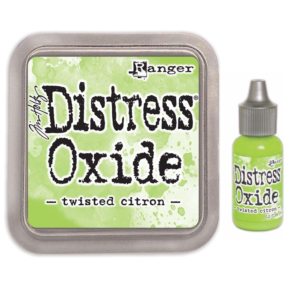 Tim Holtz Distress Twisted Citron Oxide Ink Pad And Reinker Bundle Ranger