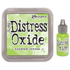Tim Holtz Distress Twisted Citron Oxide Ink Pad And Reinker Bundle Ranger
