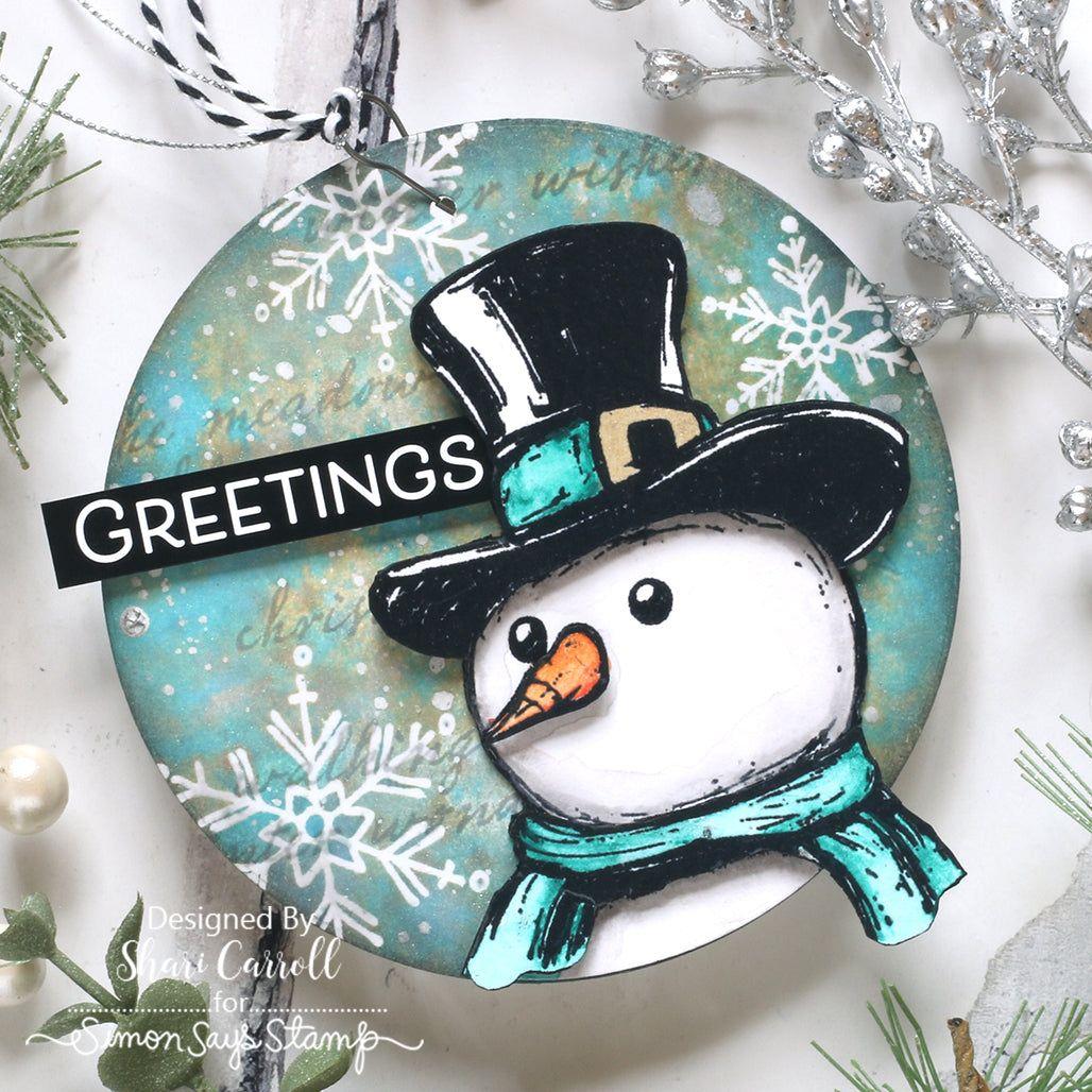 Tim Holtz Distress Unravelled Mica Stain Ranger tsh87441 Christmas Circle Journal Tag | color-code:ALT09