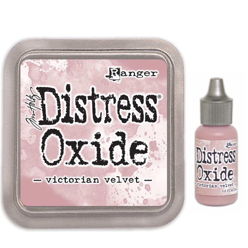 Tim Holtz Distress Victorian Velvet Oxide Ink Pad And Reinker Bundle Ranger