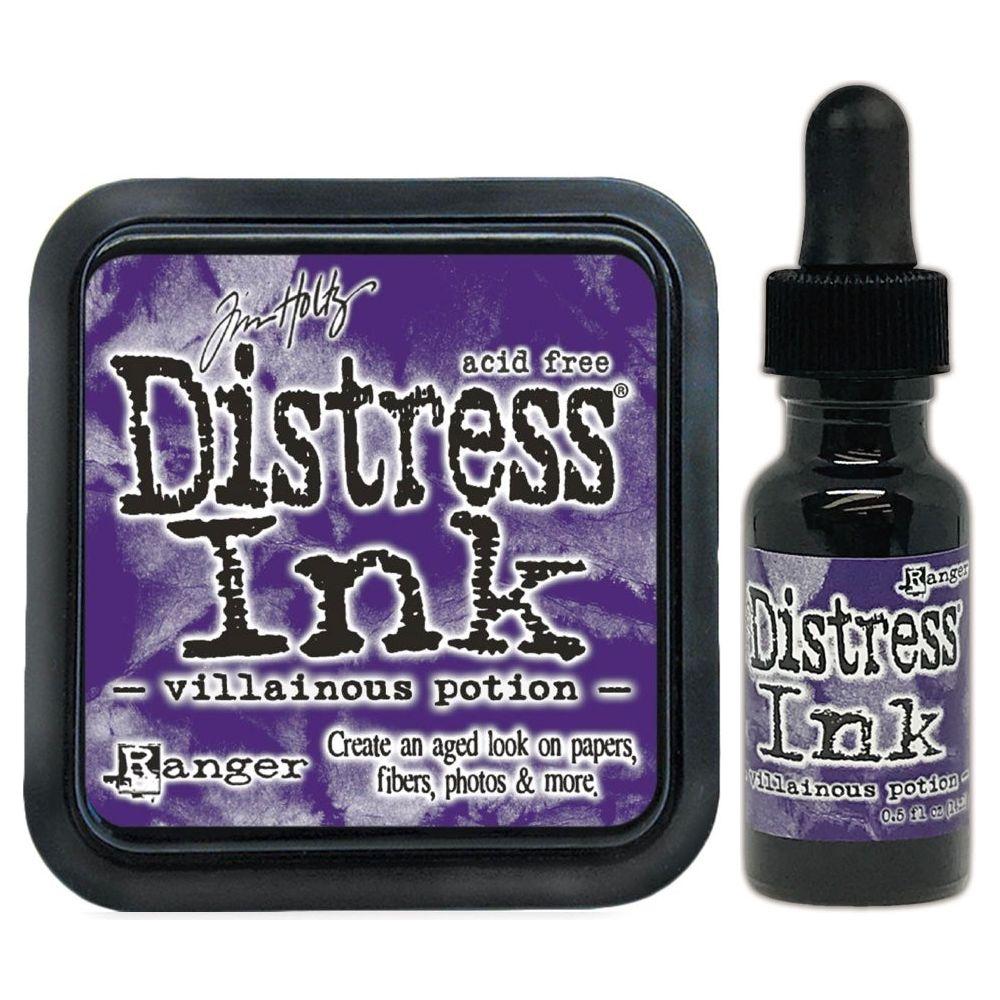 Tim Holtz Distress Villainous Potion Ink Pad And Reinker Bundle Ranger
