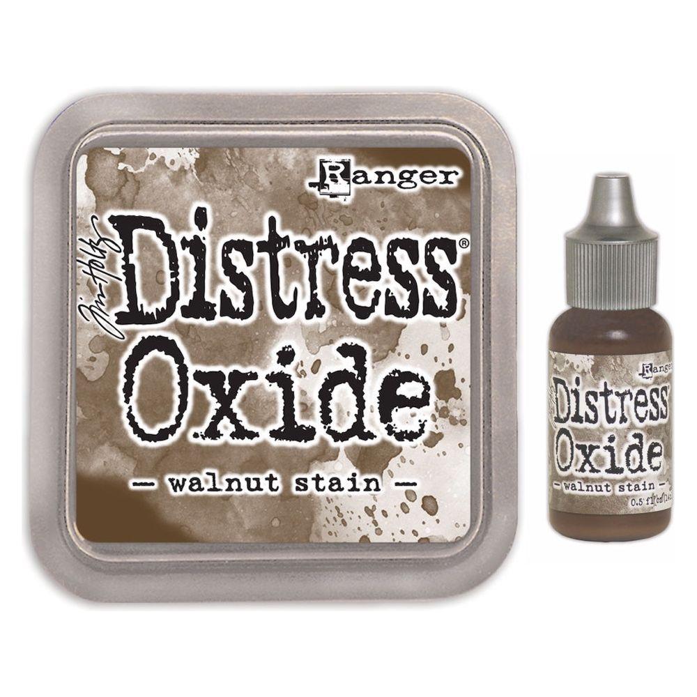 Tim Holtz Distress Walnut Stain Oxide Ink Pad And Reinker Bundle Ranger