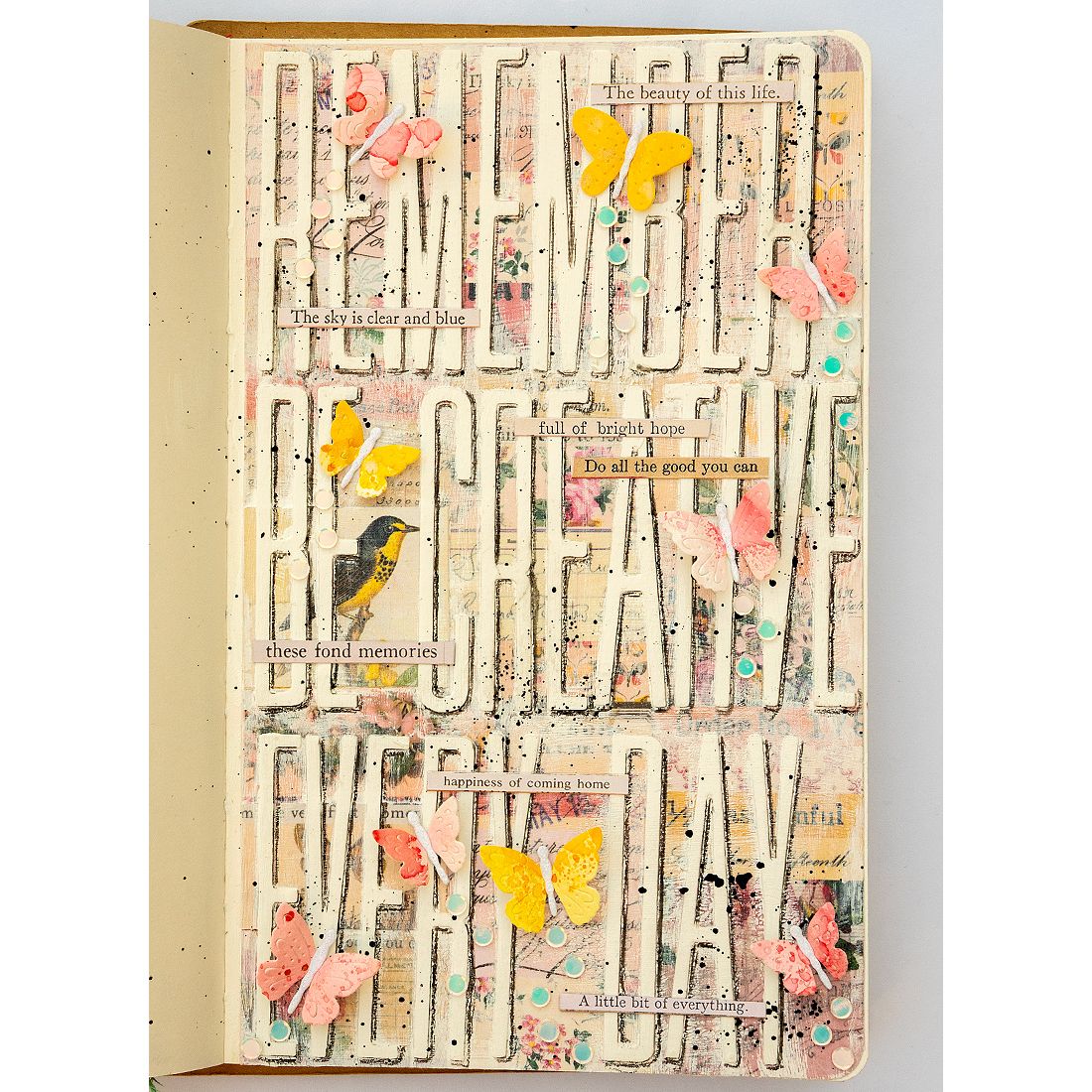Tim Holtz Distress Watercolor Pencil Black Soot Ranger Art Journal Page | color-code:ALT02